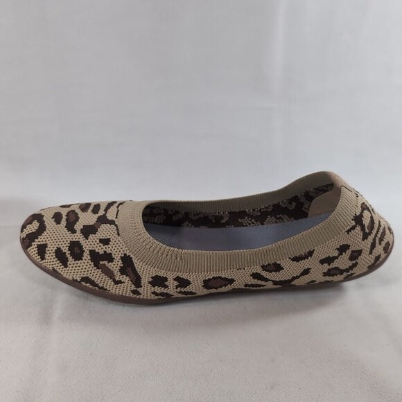 HeyFolks Dia Othello Flats Shoes Leopard Cheetah Women W 8.5 Slip On Beige Brown - Picture 8 of 12